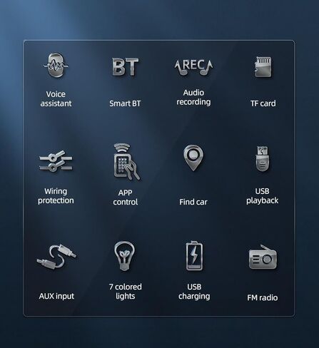 راديو سيارة أحادي الدين، ستيريو سيارة 7 بوصات، بلوتوث السيارة، راديو FM للسيارة، نظام استقبال صوت السيارة، مشغل MP3 للسيارة، تسجيل صوتي، 180 واط، شحن الهاتف، USBTFTyp-cAUX in Kuwait