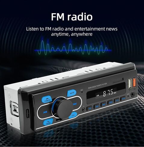 راديو سيارة أحادي الدين، ستيريو سيارة 7 بوصات، بلوتوث السيارة، راديو FM للسيارة، نظام استقبال صوت السيارة، مشغل MP3 للسيارة، تسجيل صوتي، 180 واط، شحن الهاتف، USBTFTyp-cAUX in Kuwait