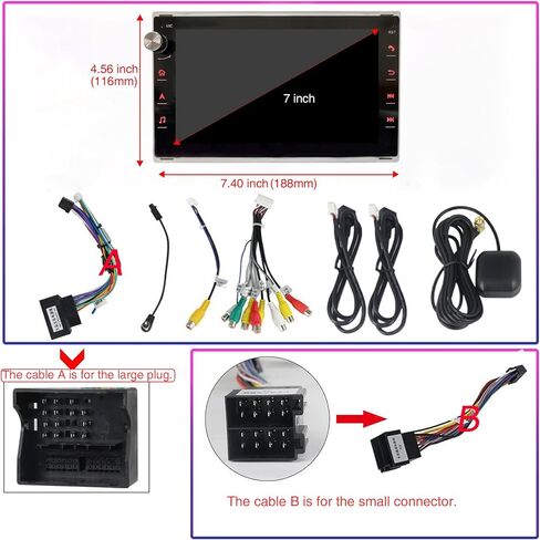 Car Radio Audio Stereo RCN210 for VW Golf MK4 POLO Passat B5 USB MP3 AUX SD Build-in Bluetooth with CD Player + Adapter with Canbus Simulator in Saudi Arabia