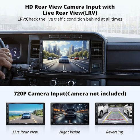 Double Din Car Stereo with Wireless CarPlay & Android Auto, 7 inch QLED CarPlay Screen for Car, SXM Ready, Quick Charge, Bluetooth Car Radio with Live Rear View, MirrorLink, USB/AUX/SWC, F7G2A7-XE-N in Saudi Arabia
