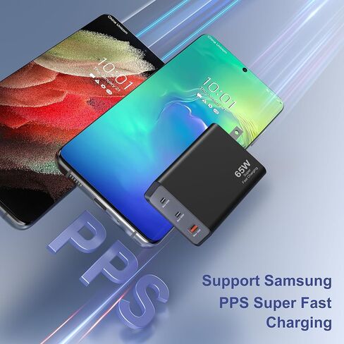 كتلة شاحن USB C، Agtray 3-Port 65W Type C شحن سريع للغاية PD/PPS شاحن حائط قابس محول الطاقة متوافق مع iPad MacBook Pro Air، iPhone 15 14 13 Pro Max، Samsung Galaxy S24 S23 Tabs in Kuwait