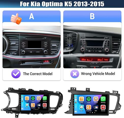 [2+64G] Android 13 Car Stereo for Kia Optima K5 2011-2015 with Wireless Apple Carplay&Android Auto,9 Inch Touch Screen Car Radio with Mirror Link Bluetooth FM/RDS WiFi GPS SWC+ Backup Camera in Saudi Arabia