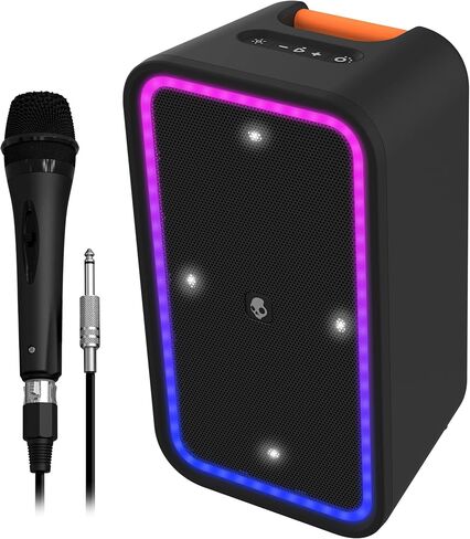 Stomp XL Bluetooth Speaker – IPX5 Waterproof Wireless Portable Speaker, with LED Lightshow & Strobe Modes, 12 Hour Battery, Multi-Link, & USB-C & USB-A Output Charging, Black in Kuwait