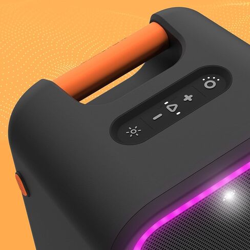 Stomp XL Bluetooth Speaker – IPX5 Waterproof Wireless Portable Speaker, with LED Lightshow & Strobe Modes, 12 Hour Battery, Multi-Link, & USB-C & USB-A Output Charging, Black in Kuwait