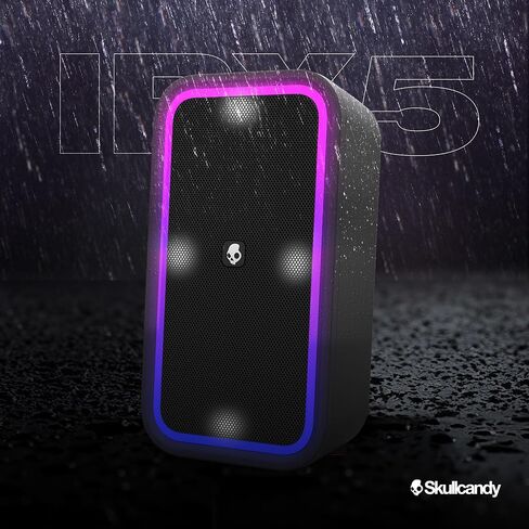 Stomp XL Bluetooth Speaker – IPX5 Waterproof Wireless Portable Speaker, with LED Lightshow & Strobe Modes, 12 Hour Battery, Multi-Link, & USB-C & USB-A Output Charging, Black in Kuwait