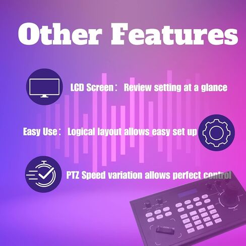 Zowietek كاميرا PTZ وحدة تحكم جويستيك 4D PoE | لوحة مفاتيح PTZ العالمية | فيسكا بيلكو-D/P | RS232 RS422 RS485 | وحدة التحكم في البث المباشر لكاميرا NDI PTZ في الكنيسة والاجتماعات ومؤتمرات الفيديو in Kuwait
