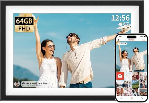 Frameo 10.1 Inch Smart WiFi Digital Photo Frame, Auto-Rotate,1280x800 HD IPS Touchscreen Digital picture Frame, Wall Mountable, Share Photos via Frameo APP in Saudi Arabia