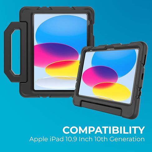 Gumdrop FoamTech Case Fits Apple iPad 9th | 8th | 7th Gen (10.2-inch) Designed for K-12 Students Teachers and Classrooms – Drop Tested Rugged Shockproof Bumpers for Reliable Device Protection – Black in Saudi Arabia