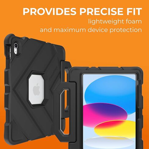 Gumdrop FoamTech Case Fits Apple iPad 9th | 8th | 7th Gen (10.2-inch) Designed for K-12 Students Teachers and Classrooms – Drop Tested Rugged Shockproof Bumpers for Reliable Device Protection – Black in Saudi Arabia