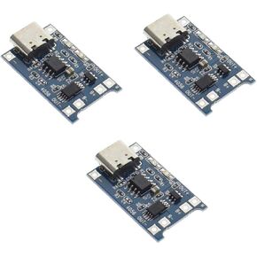 TP4056 Type-c USB 5V 1A 18650 Lithium Battery Charger Module Charging Board with Dual Protection Functions 3PCS