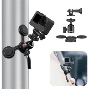 Camera Suction Car Mount for Gopro - ULANZ GO-001 Triple Suction Cup Mount Flexible Suction Legs 360° Rotation Ball Head Car Boats Windshield & Window Mount for Gopro Hero DJI Action insta360