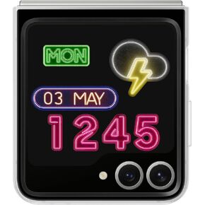 SAMSUNG Galaxy Z Flip 6 Flipsuit Phone Case, Protective Cover with Interactive, Interchangeable Card, LED Lights, Customizable Designs Respond to Motion and Touch, US Version, EF-ZF741CTEGUS, Gray