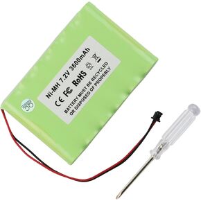 MULS 3600mAh Battery Replacement for ADT Impassa Wireless Alarm Sys DSC IMPASSA SCW9057 SCW9057G-433 SCW9055 6PH-H-4/3A3600-S-D22 Ni-MH Battery with Tools 7.2V