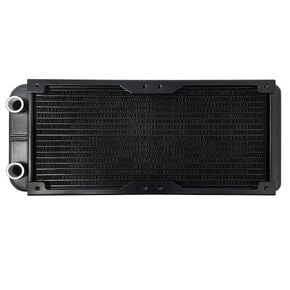 RAD240A Aluminum Water Cooling Radiator, 240mm, Slim Dual, Black