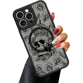 OOK Magnetic for iPhone 13 Pro Case [Compatible with MagSafe] Black Wild Flower Slim Translucent Matte Case for iPhone 13 Pro Case Camera Lens Protection Cover, Wild Flower (6.1")