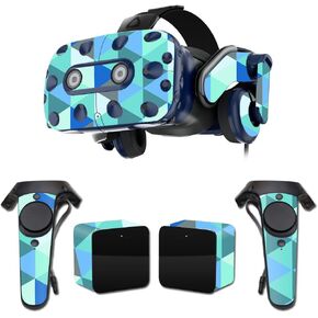 MightySkins Skin Compatible With HTC VIVE Pro VR Headset - Blue Kaleidoscope | Protective, Durable, and Unique Vinyl Decal wrap cover | Easy To Apply, Remove, and Change Styles | Made in the USA