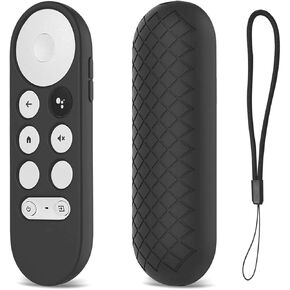 Remote Case for Chromecast with Google TV Voice 4K HD Voice Control Cover (Black)