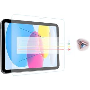 11" Anti Blue Light Tempered Glass Screen Protector[2 Pack] for iPad Air 11-Inch (M2)[Eye Care,Relieve Eye Fatigue] Blocks Excessive Harmful Blue Light & UV 9H Anti Glare Anti-Scratch