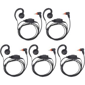 abcGoodefg Walkie Talkie Earpiece, 1 Pin G Shape Earpiece Headset with Mic PTT for 2 Way Radio Motorola SL300 SL7550 7580 7590 SL4000 SL1K SL1M (1)