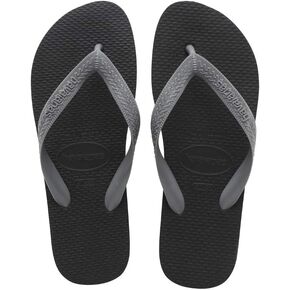 Havaianas Unisex Flip Flop Sandals, Color Mix Thongs (Black/Steel Grey, Size: 12 US)…