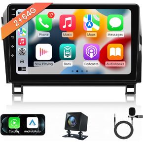 Car Radio Stereo for Toyota Tundra Sequoia 2007-2013 2G+64G : 5G WiFi 10 inch Touchscreen 1280 * 800 - Bluetooth Backup Camera FM SWC…