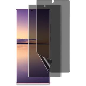 for Samsung Galaxy S22 Ultra Privacy Screen Protector, Anti-Spy Flexible TPU Film [2 Pack], Support Fingerprint Unlock, Positioning Tool, Full Coverage, Case Friendly, Self-healing