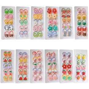60Pcs Cute Hair Ties for Girls,Cute Hair Ties Kids Cartoon Hair Ties for Girls Suitable for Baby,Girls,Children(Random Color and Style)