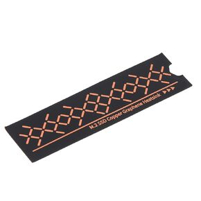 uxcell 1 Pack M.2 2280 SSD Heatsink Black Copper NV02-FX إصدار بالوعة الحرارة، 74x21x0.2 مم، لون نحاسي