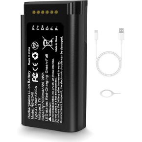Rechargeable Battery Compatible with eufy e340, 7000mAh Long-Lasting Backup Power for eufy Doorbell Camera, Type-C charging, with Smart Indicator Light