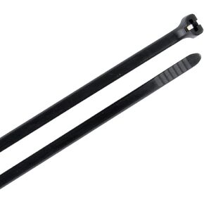 Gardner Bender 46-310UVBMP Doublelock Cable Tie, 11 Inch., 50 lb. Tensile Strength, Wire / Cord Management Industrial and Household Use, Nylon Zip Tie, 10 Pk., UV Resistant Black