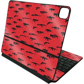 MightySkins Glossy Glitter Skin Compatible with Apple Magic Keyboard for iPad Pro 12.9" (5th Generation) - Vintage Flag | Protective, Durable High-Gloss Glitter Finish | Made in The USA