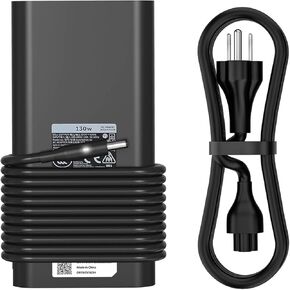 Original 130W 19.5V 6.67A AC Charger for Dell XPS 15 9530 9550 9560 9570 Inspiron 7347 7348 7459 Precision M3800 M2800 5510 5520 5530 5540 DA130PM130 HA130PM130 Laptop Power Adapter 4.5mm*3.0mm