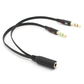 chenyang Smartphone Headphone to Computer Headphone Y Splitter 3.5mm Female 1 to 2 Male Microphone Audio Y Splitter Two in One Cable Adapter