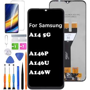 Screen Replacement for Samsung Galaxy A14 5G [US Version] A146P A146P/DS A146U A146U1 A146U1/DS A146W A146P/N A146P/DSN LCD Display Touch Digitizer Assembly + Tools