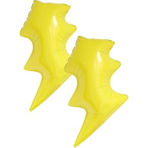 2pcs lightning balloons,yellow lightning weather balloons party decorations. in Kuwait
