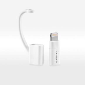 HomeSpot iPhone Charger, Micro USB to 8 pin Lightning Adapter Converter with Tether Keeper Sleeve, Apple MFi Certified for iPhone 7 Plus 6s Plus 6 Plus 5 5s 5c, iPad Mini Air Pro iPod Touch (White)