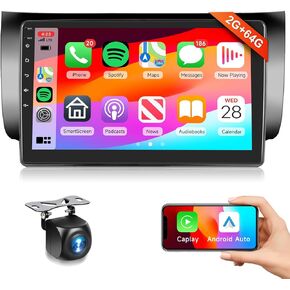 10.1'' 2G+64G Car Stereo for Nissan Sentra 2013 2014 2015 2016 2017 Radio with Wireless Carplay Android Auto 1080P Touchscreen with Bluetooth FM/RDS WiFi GPS HiFi 28UIs Mirror Link Backup Camera