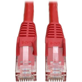 Tripp Lite Cat6 Gigabit Snagless Molded Patch Cable (RJ45 M/M) - Red, 15-ft.(N201-015-RD)