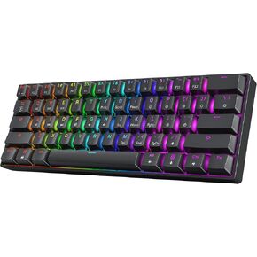 HK GAMING GK61HE 60% | Magnetic Mechanical Gaming Keyboard | Rapid Trigger 0.1mm Step | 61 Keys Multi Color RGB | 1kHz Polling Rate | PC/Mac Gamer | US Layout (Black)