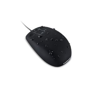 WetKeys Waterproof Professional-Grade Mouse w/Touchpad-Scroll (USB) (Black) |OMWK0C03-BK
