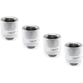 XSPC G1/4" Male to Female Rotary Fitting, Black Chrome, 4-pack