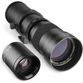 Opteka 420-800mm (w/ 2x- 840-1600mm) f/8.3 HD Telephoto Zoom Lens for Sony a9, a7R, a7S, a7, a6600, a6500, a6400, a6300, a6100, a6000, a5100, a3500, a3000, NEX-7, 5, C3, 5T, 5N, 5R, F3 Digital Cameras