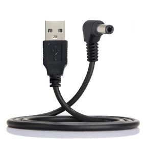 NFHK USB 2.0 Male to Right Angled 90 Degree 3.5mm 1.35mm DC Power Plug Barrel 5v Cable 100cm