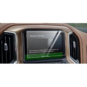 SATIS Premium Screen Protector Compatible with 2019-2023 Chevrolet Silverado 1500 8 Inch Touch Screen Anti Glare Scratch Fingerprint Navigation Protection Tempered Glass