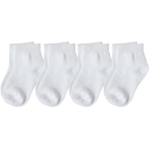 juDanzy 4 Pack Ankle Socks with Arch Support for Babies, Toddlers and Kids Ages 0-8 Years