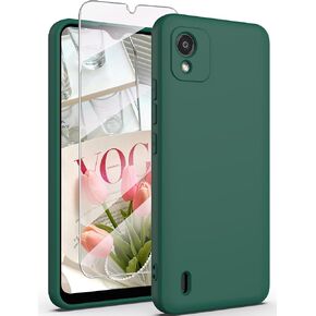 for Motorola Moto G Power 5G 2024 Case with 2X Screen Protector, Camera Protection, Soft Anti-Scratch Microfiber Lining, Ultra Slim Liquid Silicone Protective Phone Case (Red, CS)