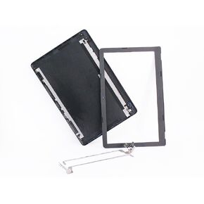 Eclass LCD Back Cover + Hinges Bezel Frame for HP 15-BS 15-BW 15-bs289wm 15-bs212wm 15-bs020wm 15-bs013dx 15-bs015dx 15-bw011dx 15-bw051od 250 255 G6 TPN-C130 L13909-001 924899-001 924925-001, Black