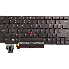 New Replacement Keyboard Compatible with Lenovo Thinkpad X1 Carbon 7th Gen 2019, 8th Gen 2020 Type 20QD 20QE 20R1 20R2 20U9 20UA / X1 Yoga Gen 4 2019, X1 Yoga Gen 5 2020 with Backlit with Pointer
