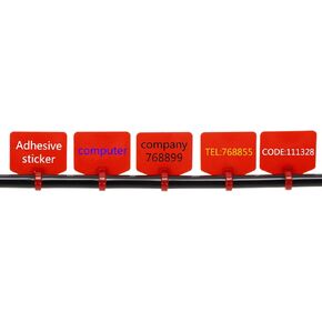 Mini Skater Brand Red Plastic Cable Marker Tag Ties Nylon Writable Write on Ethernet Wire Zip Ties Cord Identification Management Marking Label (25)