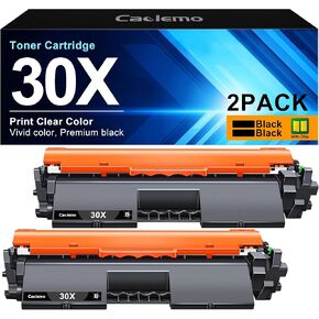 30X High Yield Black Toner Cartridge CF230X, Compatible Toner Cartridge Replacement for HP 30X 30A CF230X CF230A Compatible with Laserjet Pro MFP M203dw M227fdw M227fdn M203d M203dn M227sdn, 2 Black
